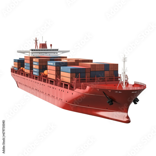 PNG Container ship isolated on transparent background