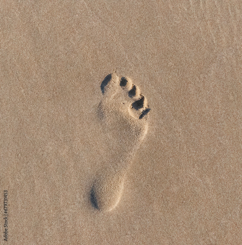 Trace de pied dans le sable