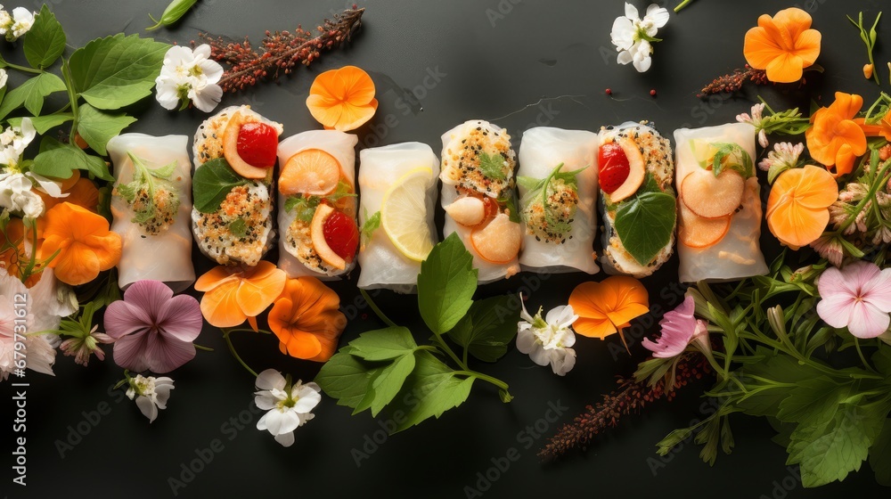 Fresh Spring Roll Shrimps Vietnamese Food, HD, Background Wallpaper, Desktop Wallpaper