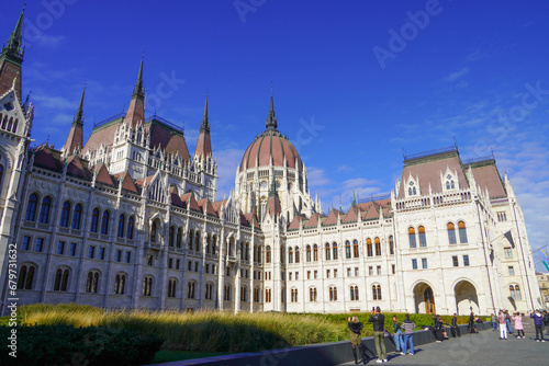 Budapest, Hungary, November 3, 2023: The Hungarian Parliament Building - House of the Nation 
