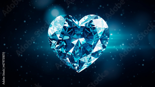 heart shaped gemstone. Generative AI, © Erik