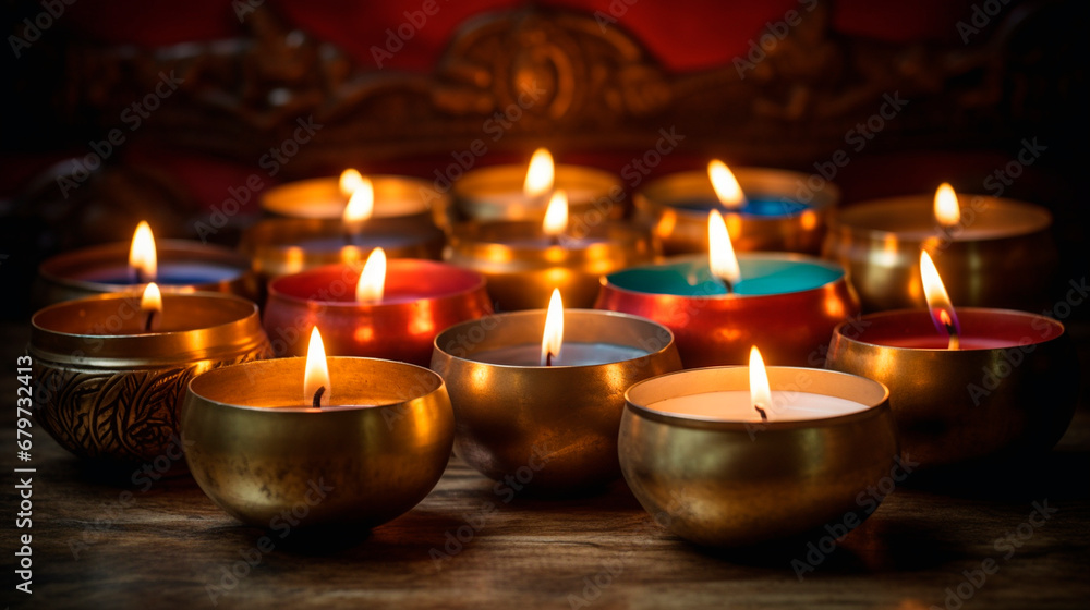 Flowers and candles Zen Feng Shui. Generative AI, Flowers and candles Zen Feng Shui. Generative AI,
