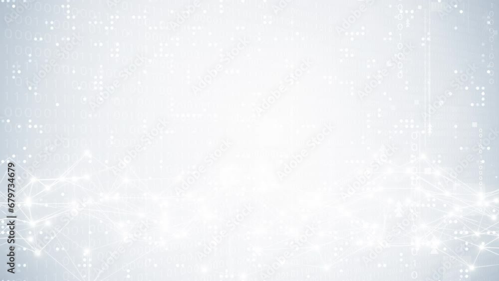 Abstract plexus particle futuristic technology lines and dots network datum connection cyberspace concept. Presentation Business and science digital moving on White blue motion background. Abstract plexus particle futuristic technology lines and dots network datum connection cyberspace concept. Presentation Business and science digital moving on White blue motion background.
