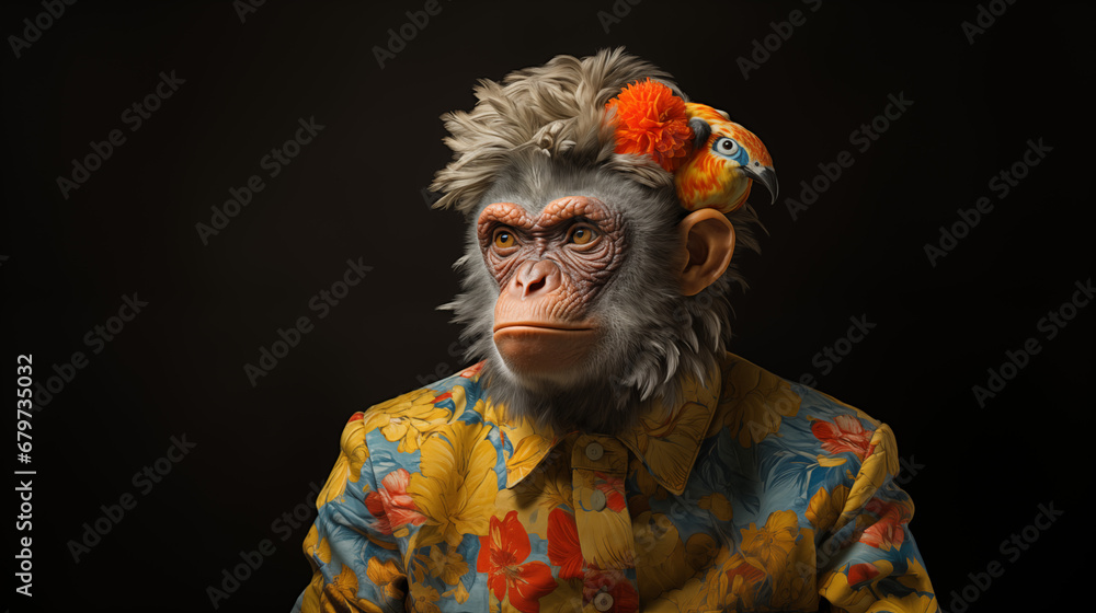 Obraz premium Monkey in nice dress