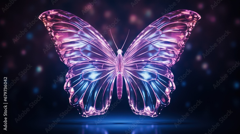 bstract neon butterfly on a dark wall. 3D illustration.

Язык ключевых слов: English