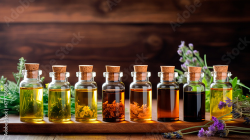 essential oil in a bottle. Generative AI, photo