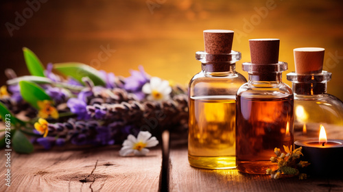 Wallpaper Mural Essential oil spa the salon in a bottle. Generative AI, Torontodigital.ca