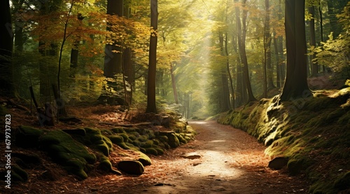 Scenic Forest Path Wallpaper