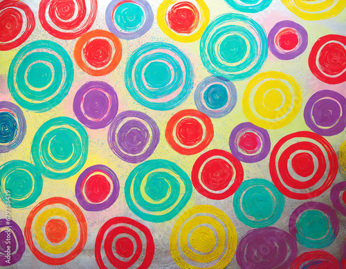 Abstract circle pattern background handmade textured for background on digital art concept  Generative AI.