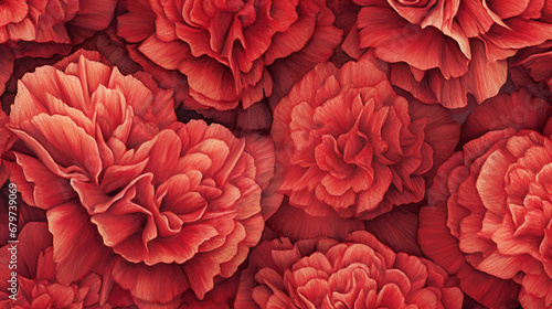Floral pattern background of pink and red carnation © nanihta