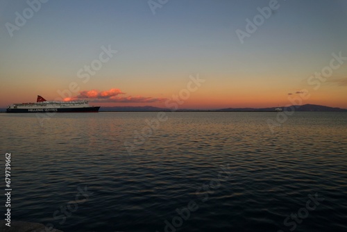 ship at sunset © nikolas