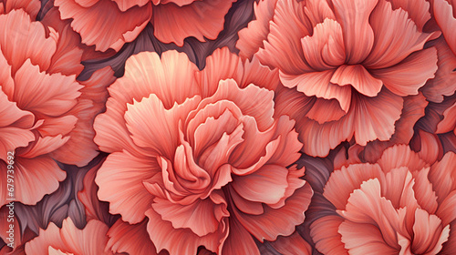 Floral pattern background of pink and red carnation © nanihta