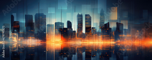 Abstract modern city background