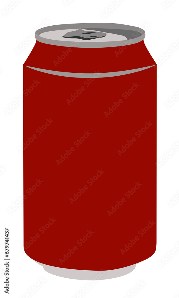 Red can on a transparant background Red can on a transparant background