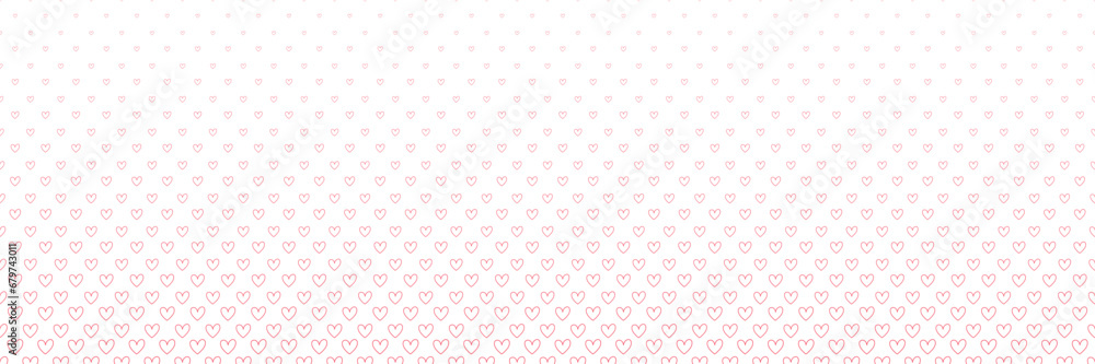 Blended doodle red heart line on white for pattern and background, halftone effect. Blended doodle red heart line on white for pattern and background, halftone effect.