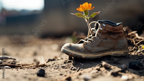 Flower amidst drought and desolation