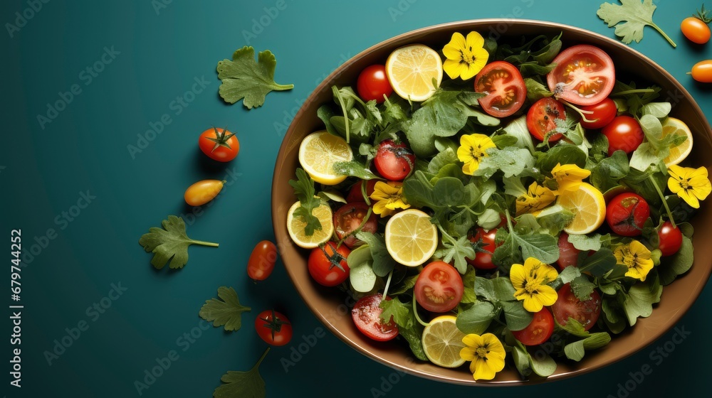 Colorful Lunch Spring Salad Fresh Leaves, HD, Background Wallpaper, Desktop Wallpaper