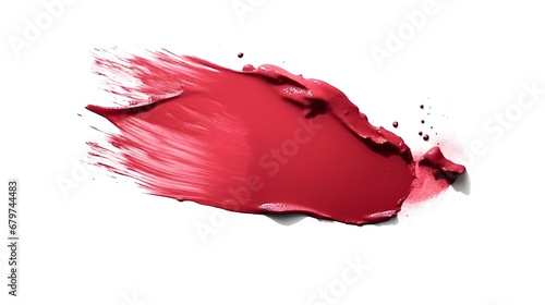 Lipstick smear smudge swatch isolated on white background 