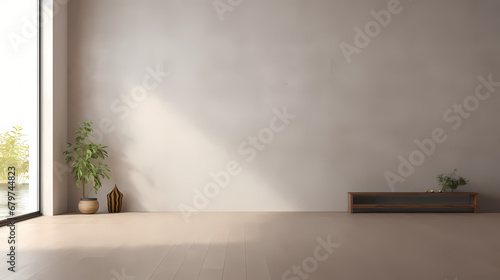 3D rendering minimalist style living room background  living room decoration design