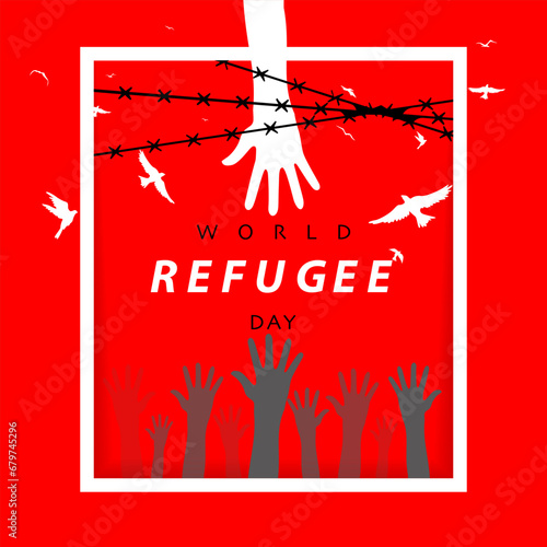 Vector illustration of Refugee concept design, It can use for Banners, Posters, Web, Digital, etc. Due to war, climate change, and global political issues, the refugee problem is gaining momentum.