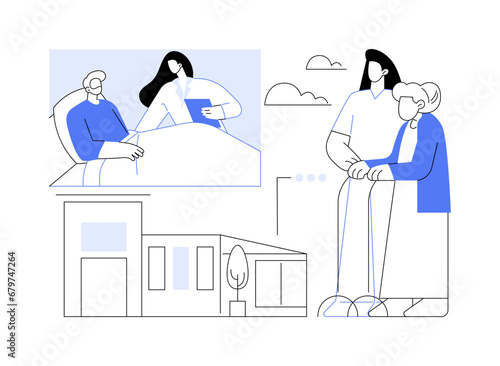 Nursing home abstract concept vector illustration.