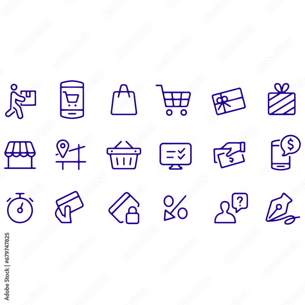 Shopping Icons vector design