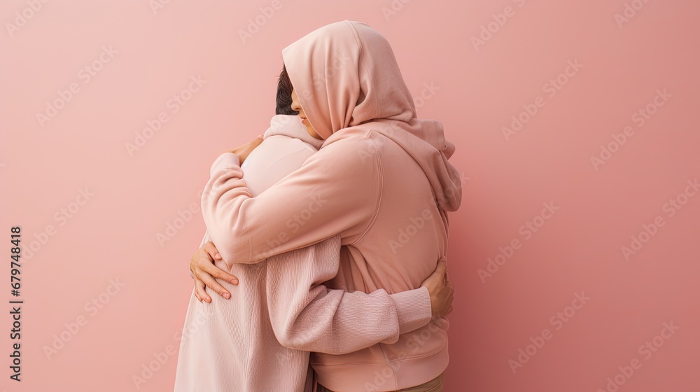 Couples standing and hugging each other, ai generative Couples standing and hugging each other, ai generative