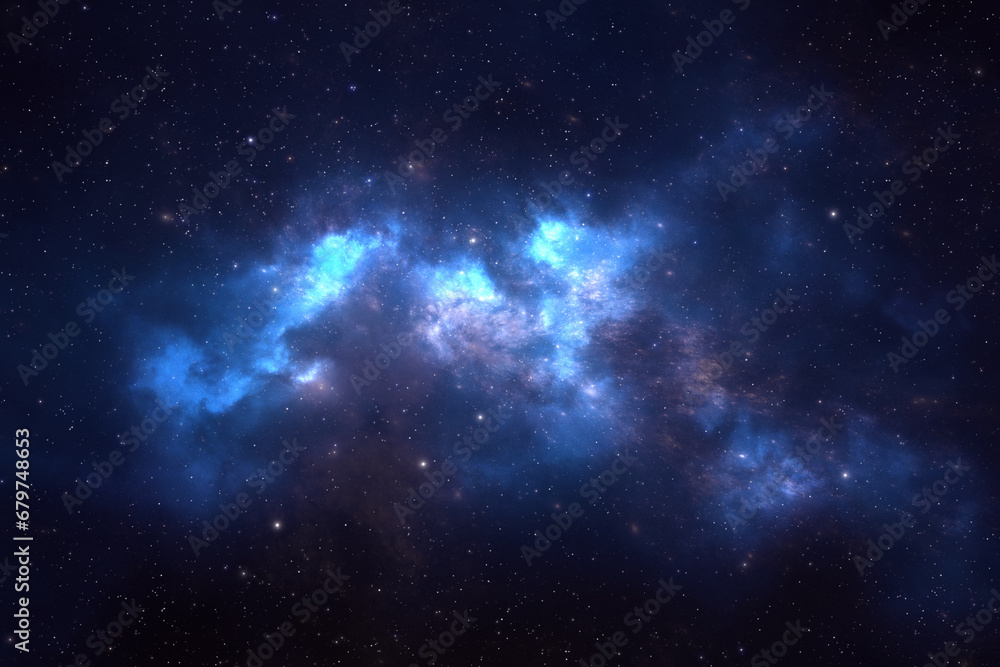 Space background - Universe filled with stars, nebulas and galaxies