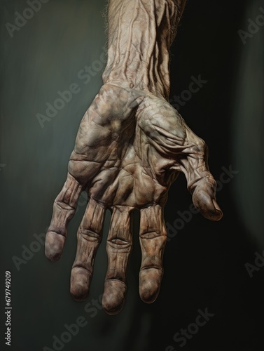 Old hands revealing the marks of a lifetime's labor and experience. © jackson
