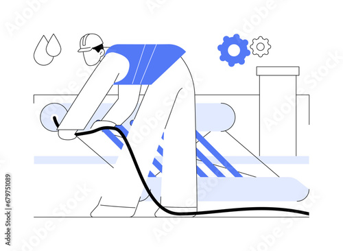 Solar water heater abstract concept vector illustration.