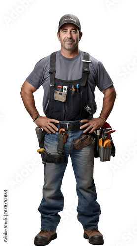 Wallpaper Mural Home handyman, Isolated on a transparent background. Torontodigital.ca