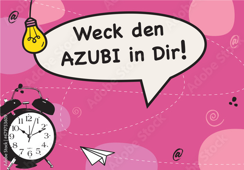AZUBI gesucht, Anzeige Poster, Azubi suche, Jobangebot