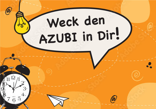 AZUBI gesucht, Anzeige Poster, Azubi suche, Jobangebot photo