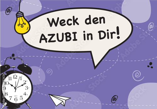 AZUBI gesucht, Anzeige Poster, Azubi suche, Jobangebot