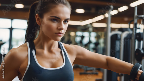 woman exercising in gym