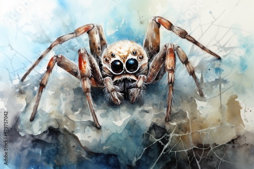 watercolor Spider insect spider watercolor illustration