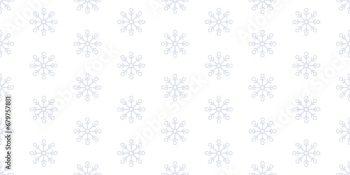 Snowflake winter white seamless pattern for fabric, paper, decoration. Flat style