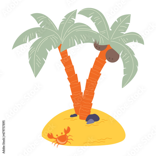 Desert Island With Palms
