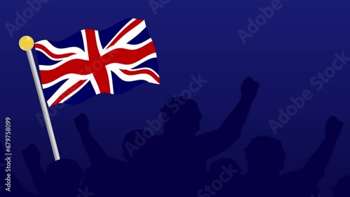 Australia flag on the wind photo