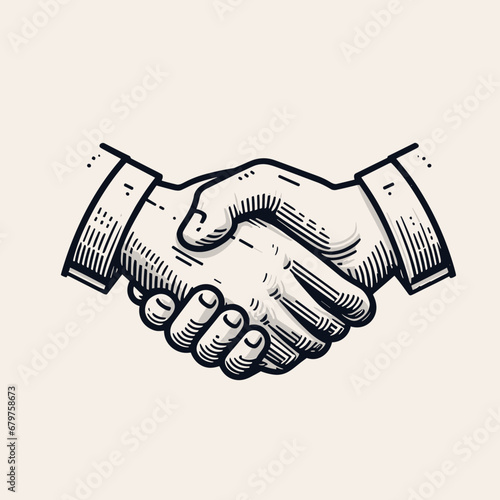 business handshake isolated on white-Ai generator