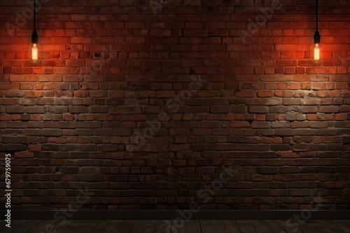 Weathered red brick wall with worn-out  faded paint and detailed cracks. The oldness and decay create a noir atmosphere. Hyper-realistic  sharp-focus image with textured  worn-out bricks