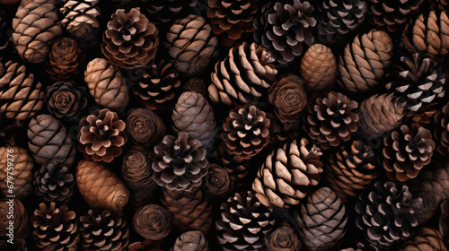 Pine cones background. Pine cones background. Pine cones texture.
