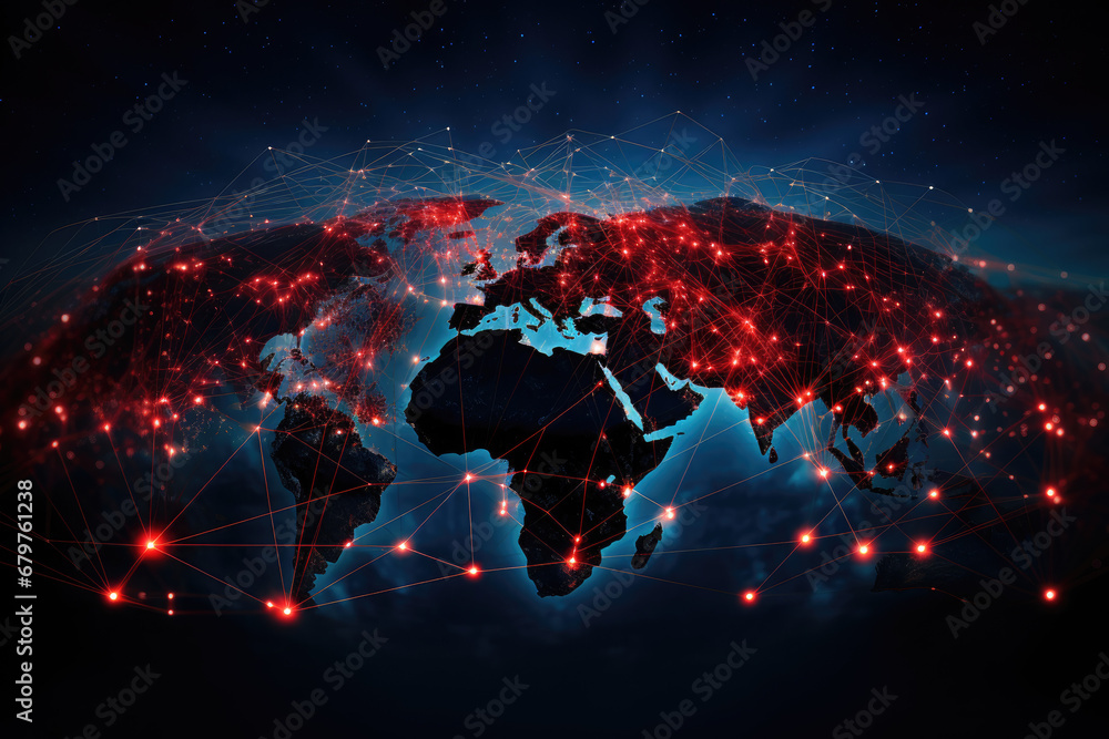 Global network security - obrazy, fototapety, plakaty 