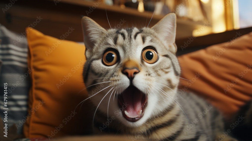surprised cat make big eyes. American shorthair surprised cat or kitten funny face big eyes, cute, domestic, kitten, feline, Emotional surprised, kitty, wow surprised cat make big eyes. American shorthair surprised cat or kitten funny face big eyes, cute, domestic, kitten, feline, Emotional surprised, kitty, wow