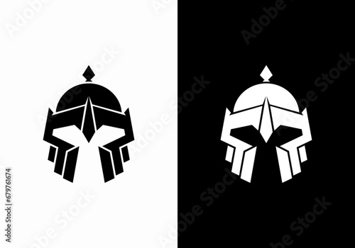 illustration of a logo warrior mask