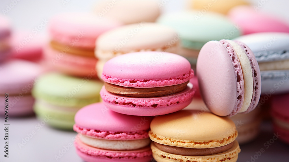 delicious and beautiful macaroons.Generative AI delicious and beautiful macaroons.Generative AI