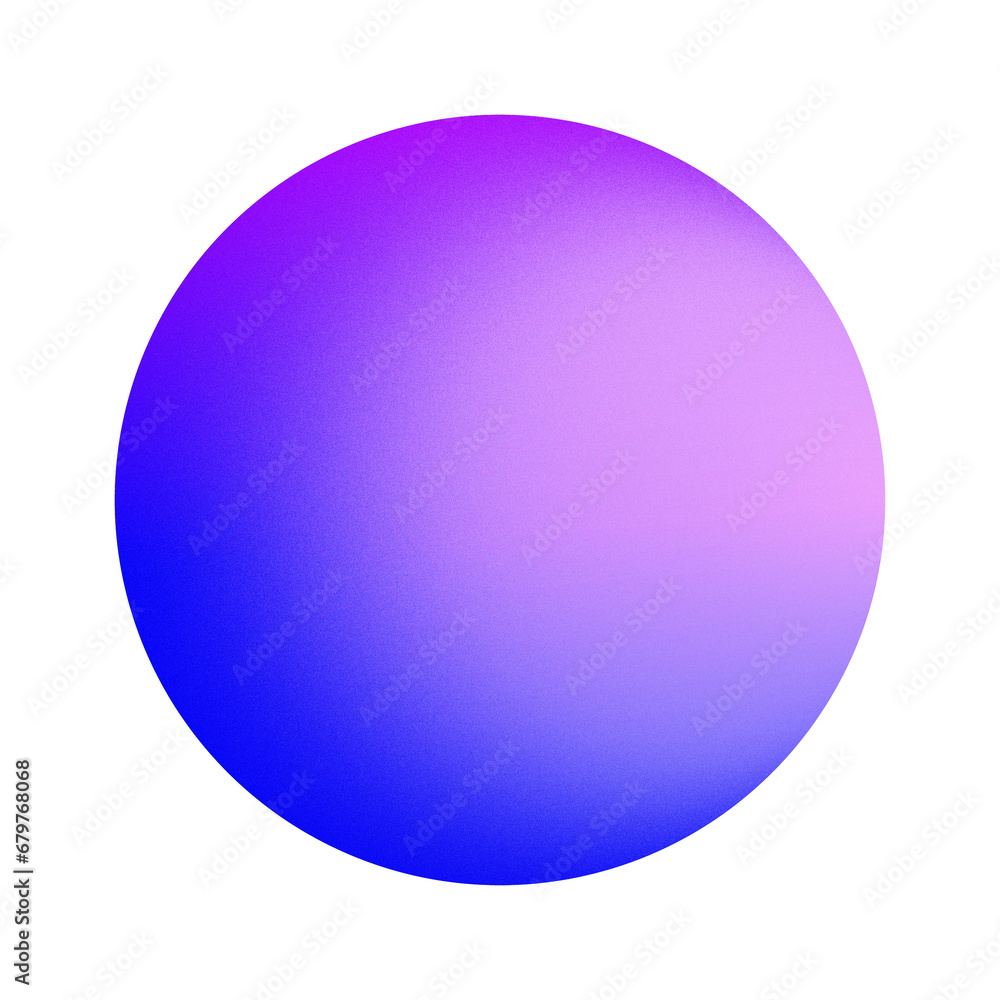 3d blue purple sphere isolated on transparent background. PNG