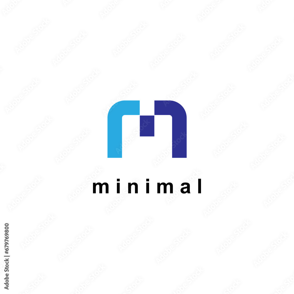 Letter M monogram logo for initial Letter M monogram logo for initial