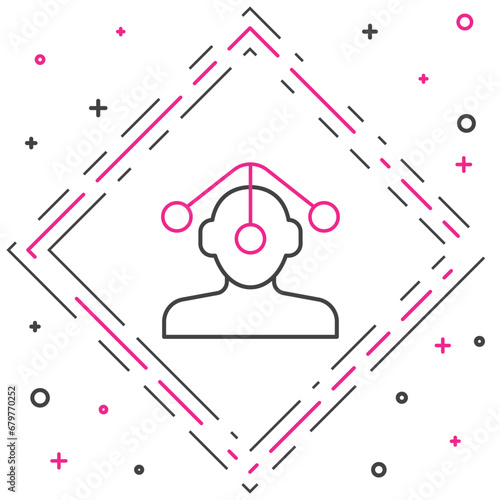 Line Hypnosis icon isolated on white background. Colorful outline concept. Vector