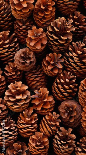 Pine cones background. Close-up image of pine cones.